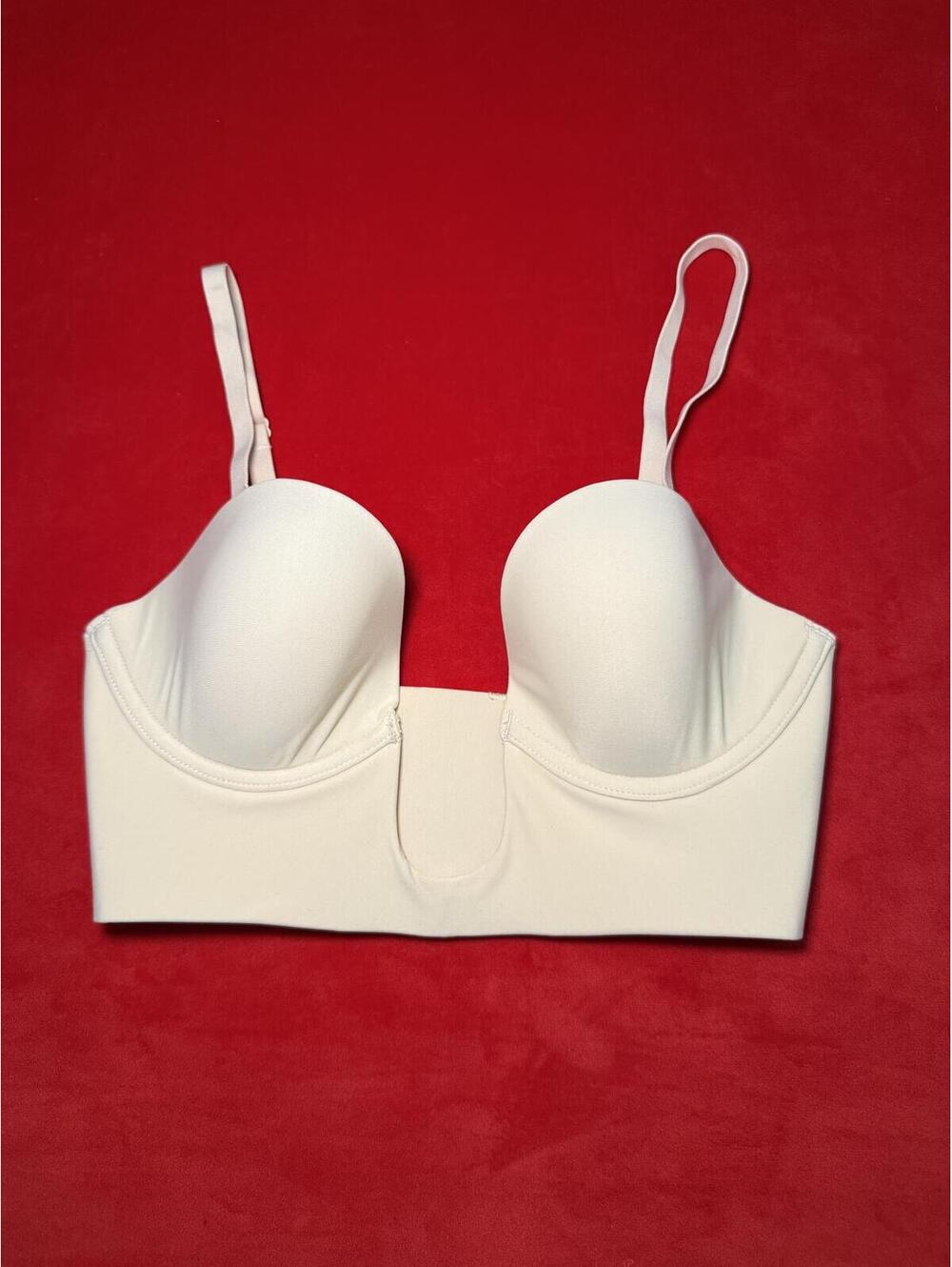 Skims Deep Plunge Shapewear Bra Color Sand Size XXS